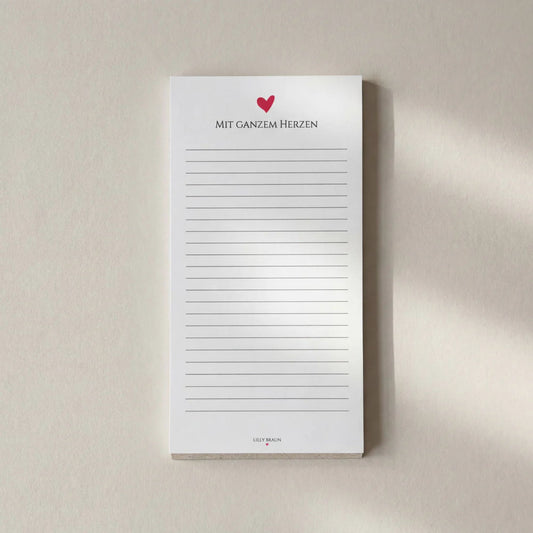Notizblock DIN Lang – 50 Blatt – 5 Designs
